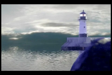 Light House Evening Sky Stock Footage 233344