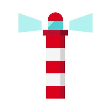 Light house flat clipart vector illustration Illustrazione stock