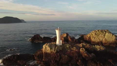 Light House Flyby 스톡 동영상 205435422