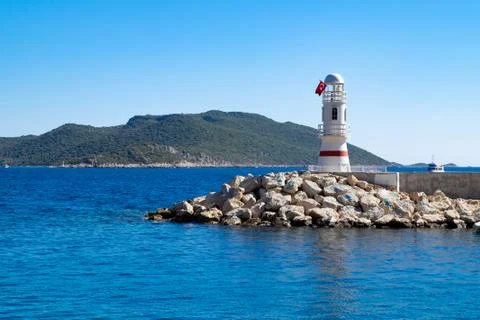 Light House in Kas Stock Photos