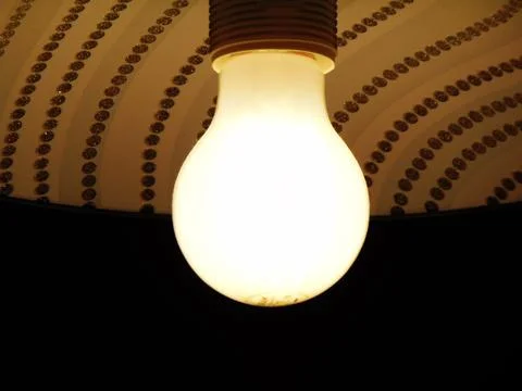 Light on in a house Fotos Stock