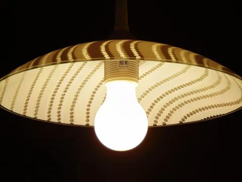 Light on in a house 库存照片