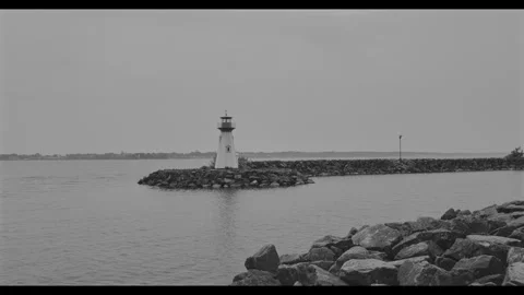 A light house on the river Stock Footage 277778836
