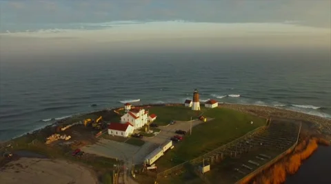 Light House with Sunset Stock Footage 50795681