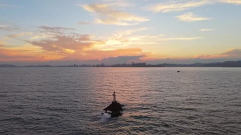 The light house in sunset Stock Footage 316832199