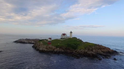 Light House in York, Maine Stock Footage