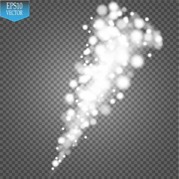 Light hurricane effect. Vector glowing tornado, swirling storm cone of shining Stock Illustration