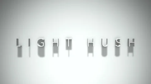 Light hush 3D title animation with shadows on a white background Stock Footage 297572479