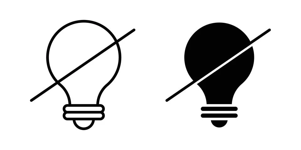 Light off icon graphic design. web icons vectors Stock Illustration