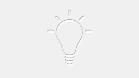 Light icon isolated on white background. Concept of idea. 4K Stock-Footage 156134065