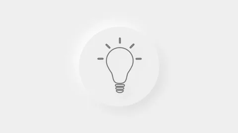 Light icon isolated on white background. Concept of idea. 4K Stock Footage 156134070