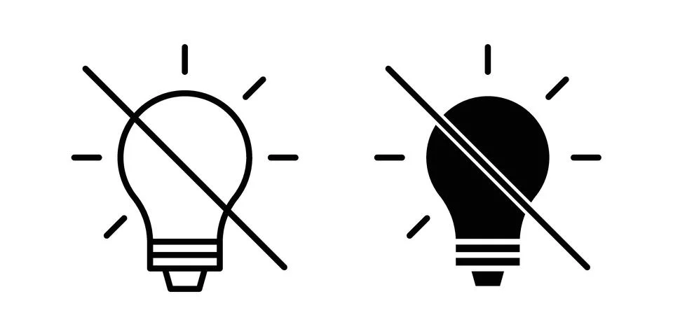 Light off icon vector design illustrations Illustrazione stock