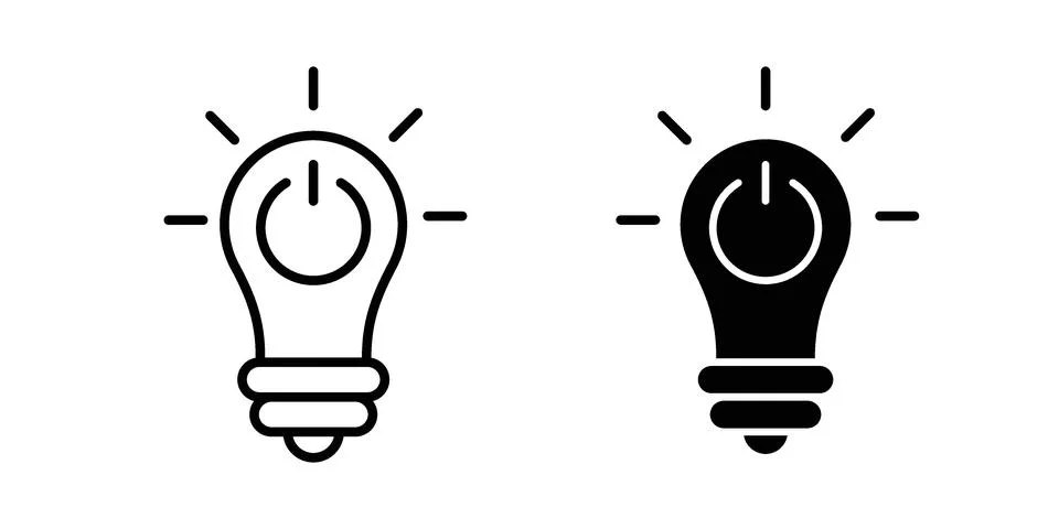 Light off icon vector, illustration icon set 스톡 일러스트