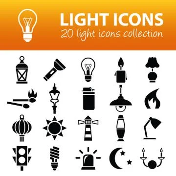 Light icons Stock Illustration