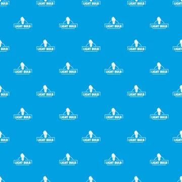 Light idea pattern vector seamless blue Stock Illustration