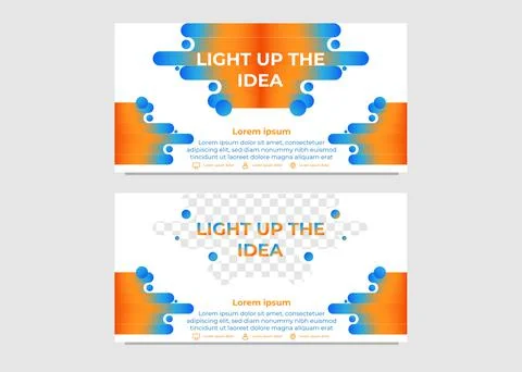 Light up the idea web banner design template Stock Illustration