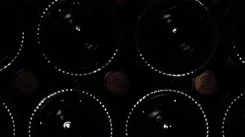 Light illuminates the bottle caps Stock-Footage 56250068
