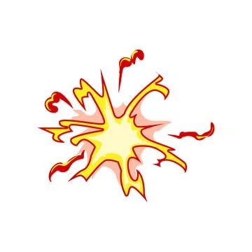 Light impact vfx cartoon vector illustration Stock Illustration