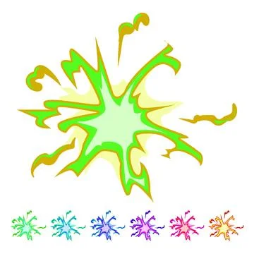 Light impact vfx cartoon vector graphic 库存插图