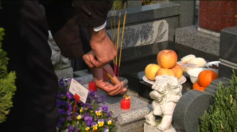 Light incense Stock Footage 343253