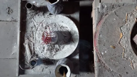 Light the incense stick in the pot Stock Footage 262941459