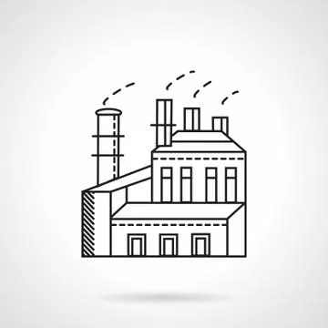 Light industry factory line vector icon Stock Illustration
