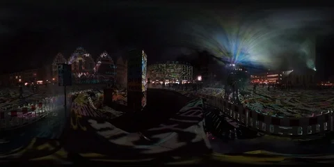 Light installation in the city Stock-Footage 88606557