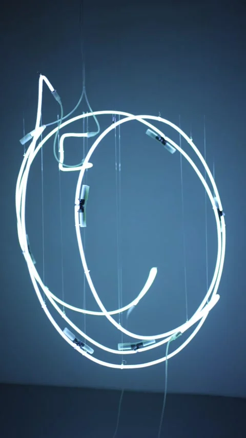 Light installation from diodes vertical video Stock Footage 288042408
