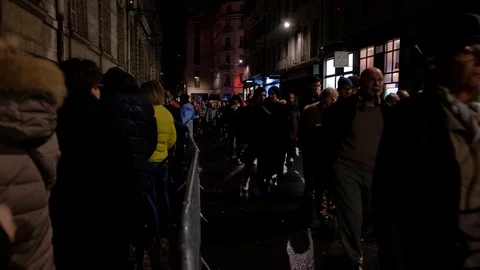 Light installations create a magical atmosphere at The Festival of Lights Video stock 114481370