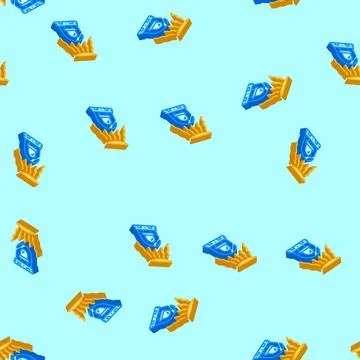 Light intensity sensor module isometric icon seamless pattern Stock Illustration