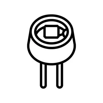 Light intensity sensor module line icon vector illustration Illustrazione stock