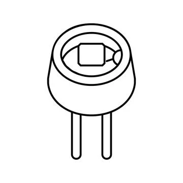 Light intensity sensor module line icon vector illustration Illustrazione stock