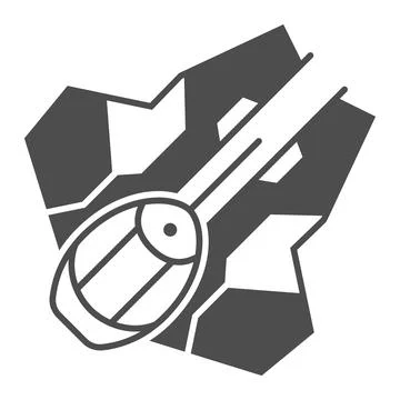 Light interceptor type Eta 2 Aktis solid icon, star wars concept, Jedi Stock Illustration