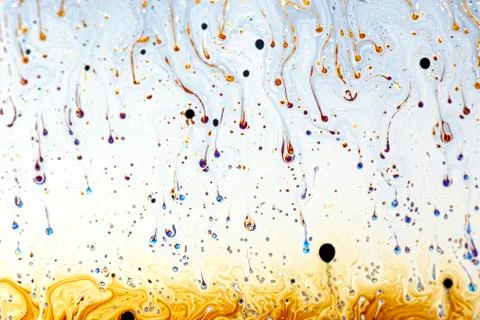 Light interference patterns on soap film Stock Photos