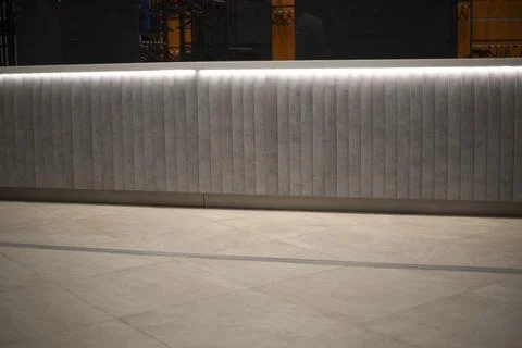 Light in the interior. A counter in a building. Wardrobe in the theater. Fotos de archivo