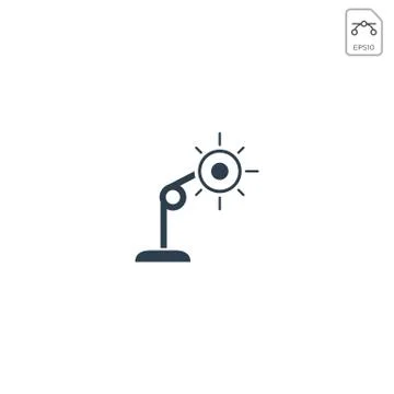 Light interior logo template vector element isolated Stock Illustration