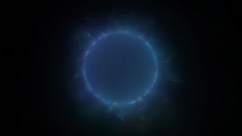 Light iridescent polygonal connections fly around the surface of an abstract Stock Footage 166015599