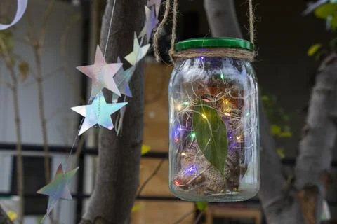 Light in the jar Foto stock