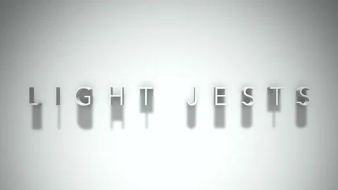 Light jests 3D title animation with shadows on a white background Stock-Footage 297798756