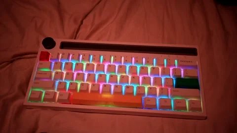 Light Up Keyboard Stock Footage 149344352