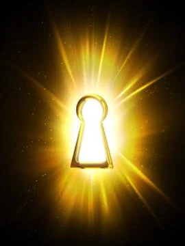 Light from the keyhole Stock Illustration