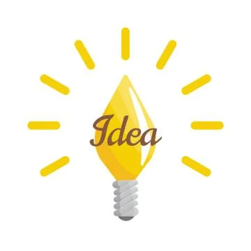 Light lamp creative idea with bulb for website and promotion banners. Effective Stock Illustration