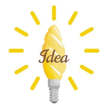 Light lamp creative idea with bulb for website and promotion banners. Effective Stock Illustration