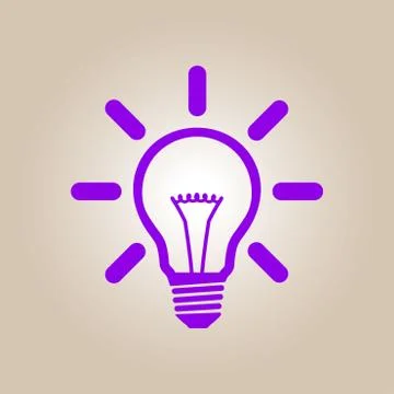 Light lamp icon. Illustrazione stock