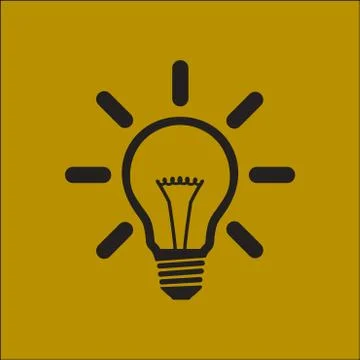 Light lamp icon. Stock Illustration