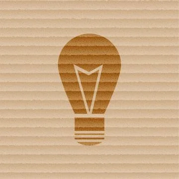 Light lamp icon symbol Flat modern web design with long shadow and space for  Stock Illustration