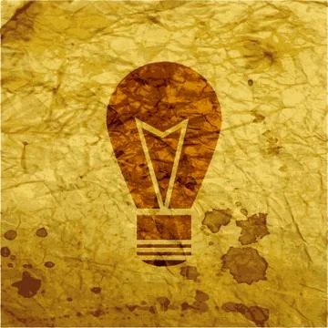 Light lamp icon symbol Flat modern web design with long shadow and space for  Stock Illustration