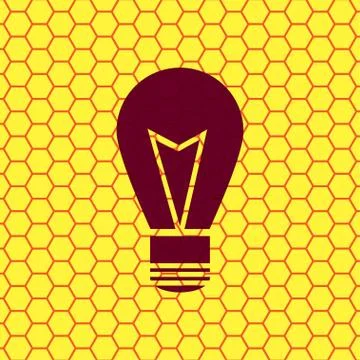 Light lamp icon symbol Flat modern web design with long shadow and space for  Stock Illustration