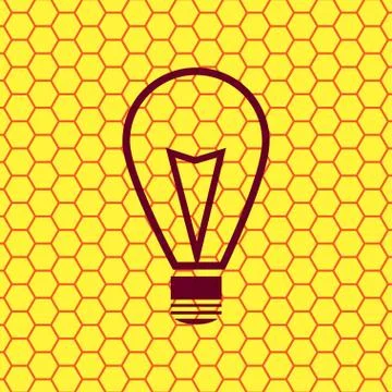 Light lamp icon symbol Flat modern web design with long shadow and space for  Illustrazione stock