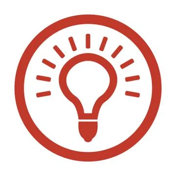 Light lamp icon on white background. Stock Illustration